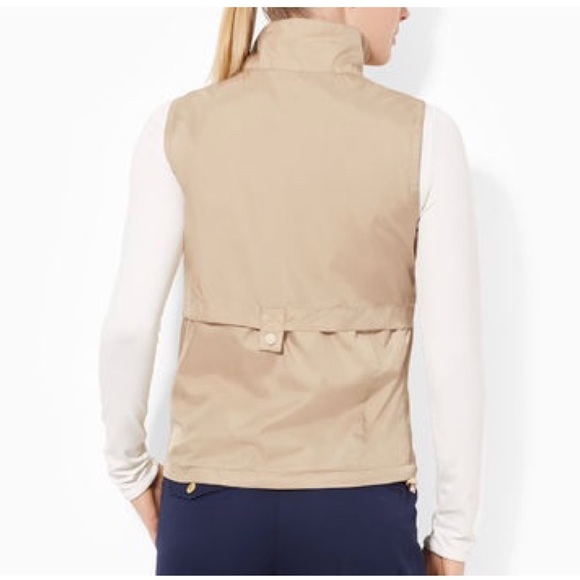 Ralph Lauren Polo Golf Khaki Women's Full Zip Sleeveless Lightweight Vest Size M - Picture 4 of 16